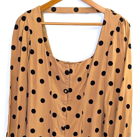 Beach Riot | “Ivy” Long Sleeve Mini Dress with Velvet Polka Dots | Size Small - Picture 6 of 14